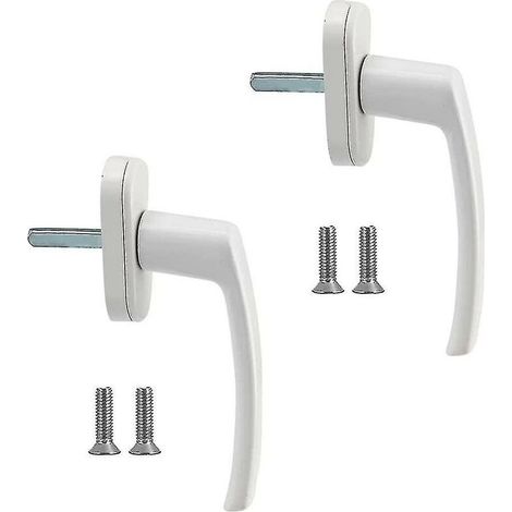 Window Handles 2 Piece Aluminum Alloy Window Handle Solid Aluminum Handle White Aluminum Door Handle Fits Common Windows And Balcony Doors(bejoey)
