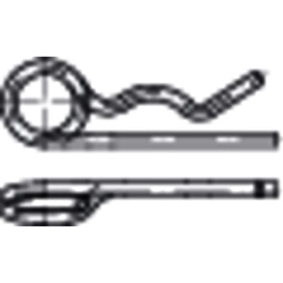 Federstecker DIN 11024 Edelstahl blank doppelt gewunden 6,3