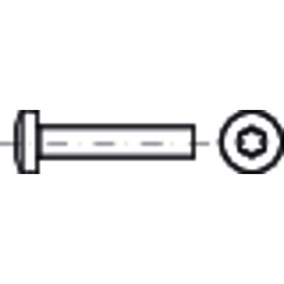 Linsenschraube mit Innensechsrund ISO 14583 Edelstahl A2 M1,6 x 2mm
