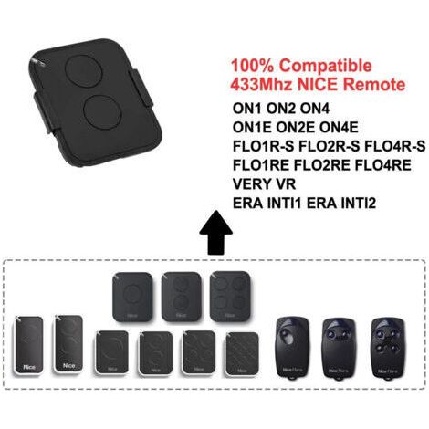 Nalookamic Lot De 4 Télécommande , 2 Canaux Télécommande Portail 433mhz Avec Code Tournant Sécurisé, Compatible Avec Récepteurs Automatisés