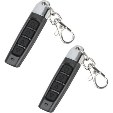 Pair Pièces Telecommande Universelle Portail 433 Mhz, Télécommande Porte De Garage Universelle Avec 4 Boutons Et Fréquence Fixe, Duplicateur De Telecommande Portail Sans Fil Pour Portes De Garage
