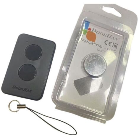 Pair Télécommande Doorhan 433.92 Mhz – 2 Boutons, Code Tournant Sécurisé, Pour Portes De Garage Et Portails Automatiques