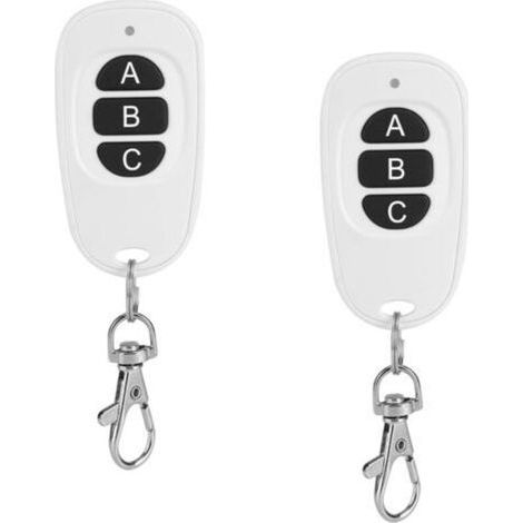 Pair Télécommande Ev1527, Garage Télécommande 433mhz, 3 Canaux Télécommande Sans Fil Émetteur Pour Contrôle Facile（2 Articles）