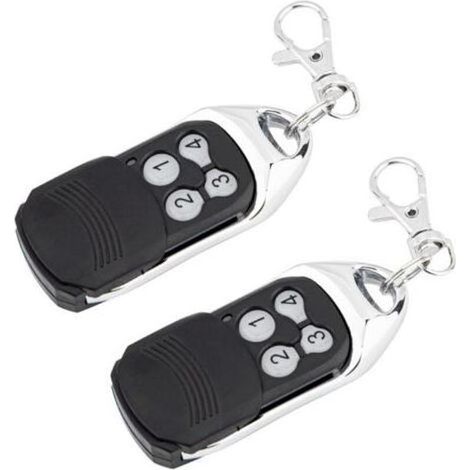 Pair 2 Pièces Télécommande De Porte Universelle 433 Mhz, Télécommande De Porte De Garage De Remplacement, Télécommande Super Dupliquée, Portail Électrique, Clé À Distance De Porte Enroulable De Garage