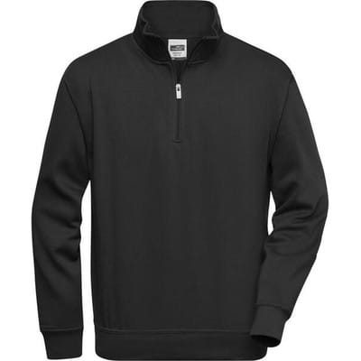 Workwear Zip Sweatshirt JN831, schwarz, Größe 3XL