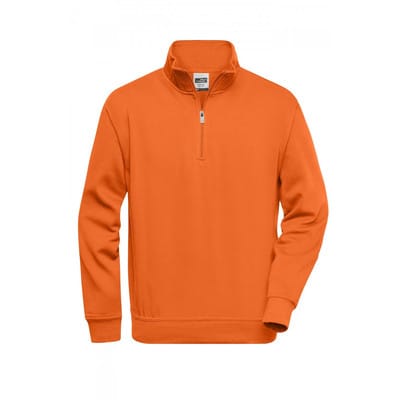 Workwear Zip Sweatshirt JN831, orange, Größe L