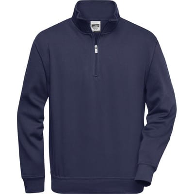 Workwear Zip Sweatshirt JN831, navy-blau, Größe S
