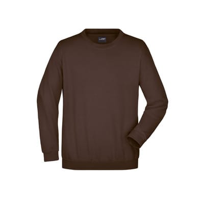 Sweatshirt Rundhals JN040, braun, Größe L