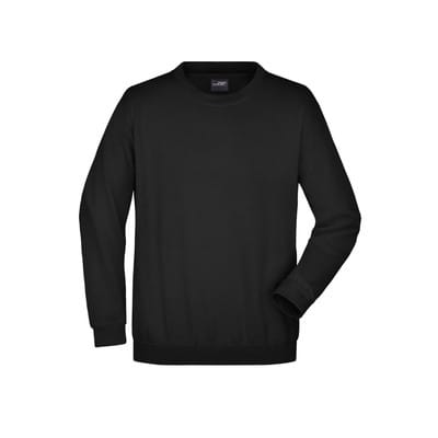 Sweatshirt Rundhals JN040, schwarz, Größe XL