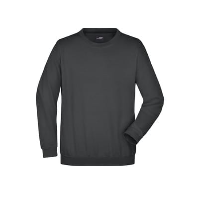 Sweatshirt Rundhals JN040, graphit, Größe XL