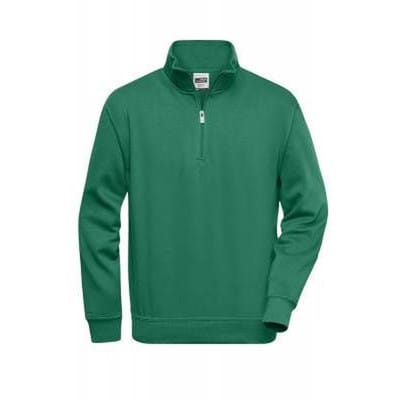 Workwear Zip Sweatshirt JN831, dunkelgrün, Größe M