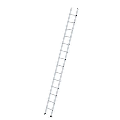 Anlegeleiter 14 Sprossen, Aluminium, L 4200mm, B 350mm, AH 5300mm