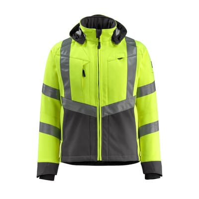 Warnschutz-Softshelljacke Blackpool 15502-246, warngelb/anthrazit, Größe S