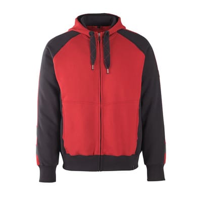 Kapuzen-Sweatshirt Wiesbaden 50566-963, rot/schwarz, Größe L