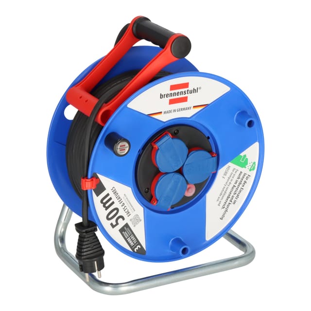 Garant IP44 Kabeltrommel, 50m - Spezialkunststoff,blau