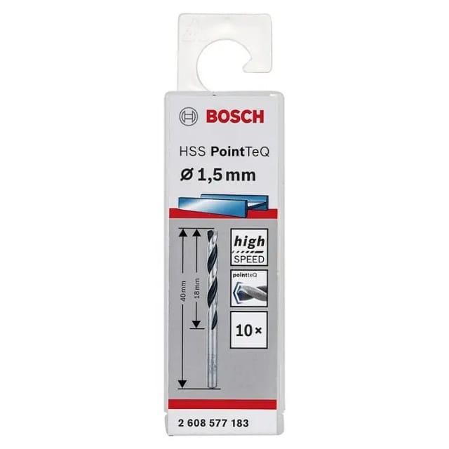 Metallspiralbohrer DIN 338 HSS PointTeQ ø1,5mm, 10er-Pack (2608577183)