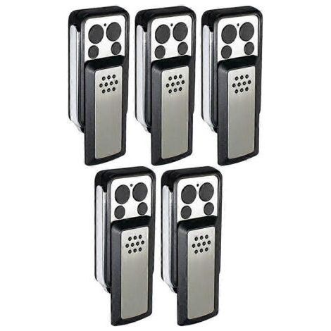 Lot De 5 Télécommandes 114253 Pour Porte De Garage/portail, 433,92 Mhz, Compatibles Avec Les Télécommandes De Portail Électrique Avidsen 104257, 104251 Et 114253.