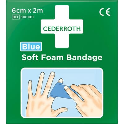Schaumbandage blau 6cm x 2m, 1 Stück