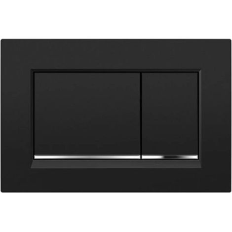 Ecleanfy - Gilt Für Die Quadratische Betätigungsplatte Geberit Sigma20 (ehemals Sigma30) Für Zweimengenspülung: Mattschwarzer Lack, Easy-clean-beschichtung, Glänzendes Chrom (115.883.14.1)