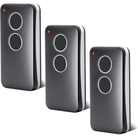 Ecleanfy-lot De 3 Telecommandes Pour Porte De Garage - 433,92 Mhz - 2 Canaux - Compatible Avec V2 Phox 2, V2 Phox4, V2 Trc4,v2 Tsc4, V2 Phoenix 2, V2 Phoenix 4, Rolling Code