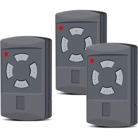 Ecleanfy-hörmann Lot De 3 Émetteurs Manuels De Remplacement Pour Porte De Garage Hörmann 40,685 Mhz 4 Canaux Compatibles Avec Hs2-40, Hs4-40, Hse2-40, Hse4-40, Hsm2-40, Hsm4-40, Bouton Gris