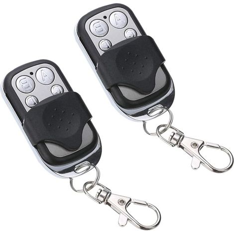 Télécommande Sans Fil, Clonage Programmable D\'automatisation, Abs Et Aluminium De Haute Qualité, Télécommande De Porte Universelle 433 Mhz Pour Portes De Garage Automatiques [pack De 2]