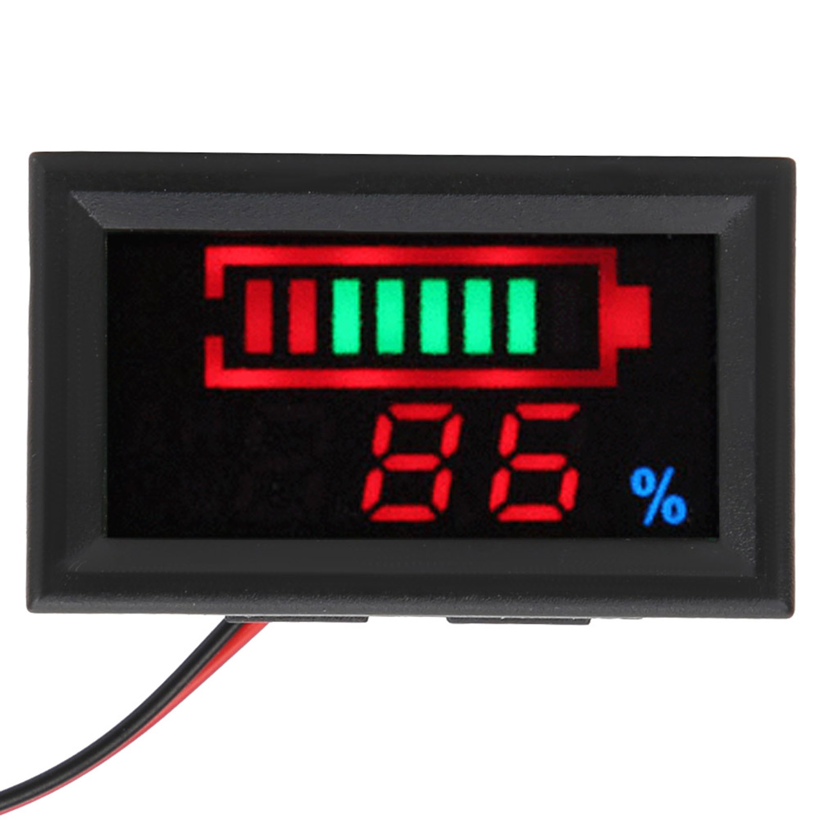 Yb27ve Elektroauto Digital Led Spannung Und Strom Dual Meter Tester Batterieleistungsanzeige Meterlithium 48v