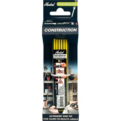Trades-Marker dry Nachfüller gelb, 6 Stück