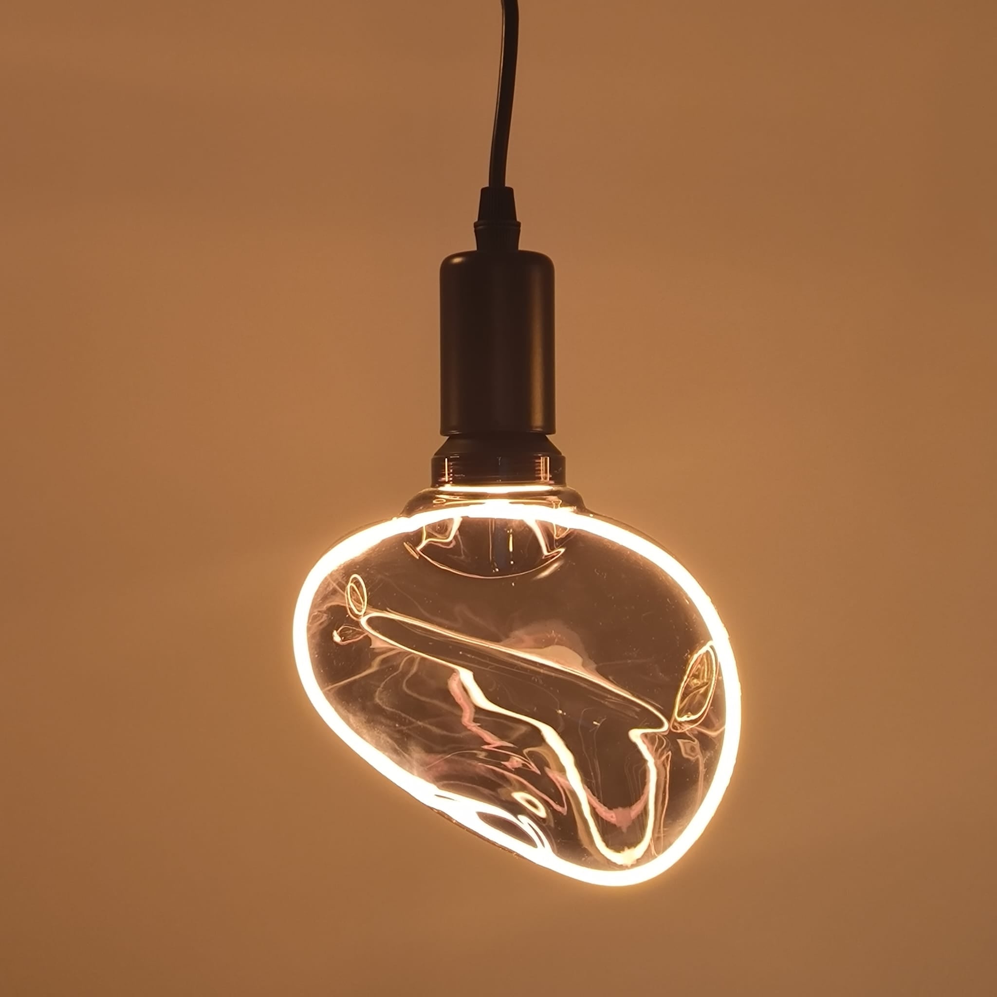 Asymmetrische Vintage-lampe E27 4 W 1800 K Rauchgrau, 148 X 174 Mm