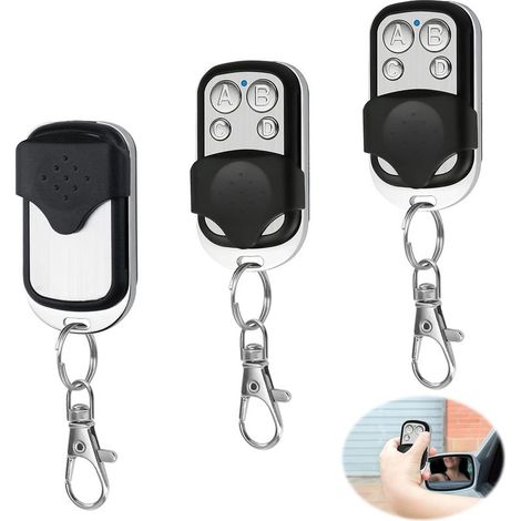 Aiperq – Télécommande Universelle 433.92 Mhz – Contrôle Sans Fil Jusqu'à 50m – Compatible 4 Boutons – Duplicateur De Codes Pour Garage Et Portail