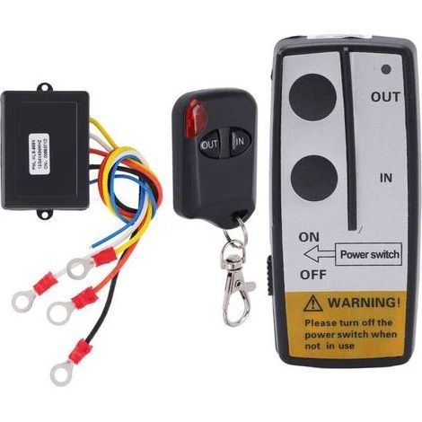 Dbbegk Kit De Télécommande De Treuil Sans Fil Avec Récepteur 12v 24v, Accessoire Universel Longue Portée De 75 Pieds