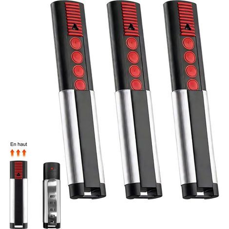 Dbbegk Lot De 3 868mhz Telecommande Portail, Telecommande Porte De Garage Compatible Avec Telecommande 4020 Tx03-868-4, 4026 Tx03-868-2, 4020v000, 4026v000, Bip Portail Porte De Garage, 4 Canaux