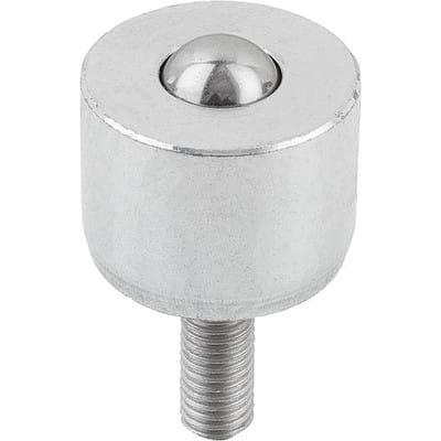 KUGELROLLE MINI D2=M06X15, FORM:A STAHL, KOMP:STAHL