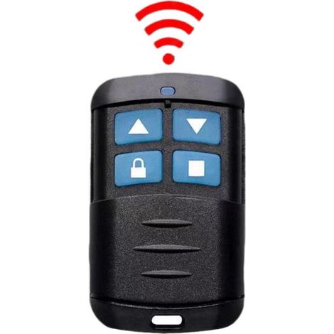 Flammkraft-télécommande 433mhz 4 Touches, Compatible Porte Garage/volet/portail, Étanche, Avec Mousqueton