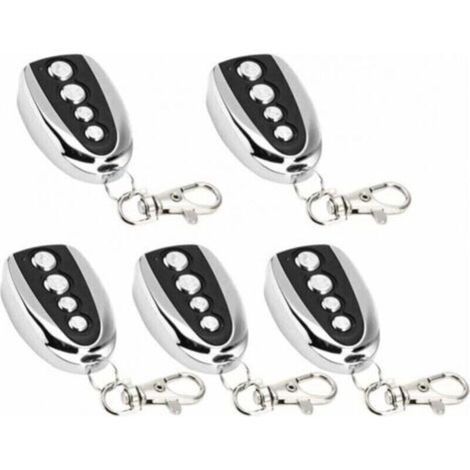 Cyslmuk – Lot De 5 Ouvre-portes De Garage Électrique À Télécommande – 433 Mhz Pour Clonage De Portail – 4 Touches De Contrôle Universelles