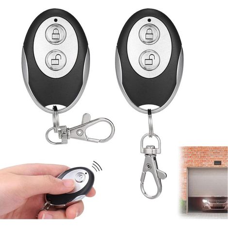 Telecommande Universelle Portail, 2 Pièces 433,92mhz Telecommande Sans Fil Porte De Garage Programme 2 Boutons