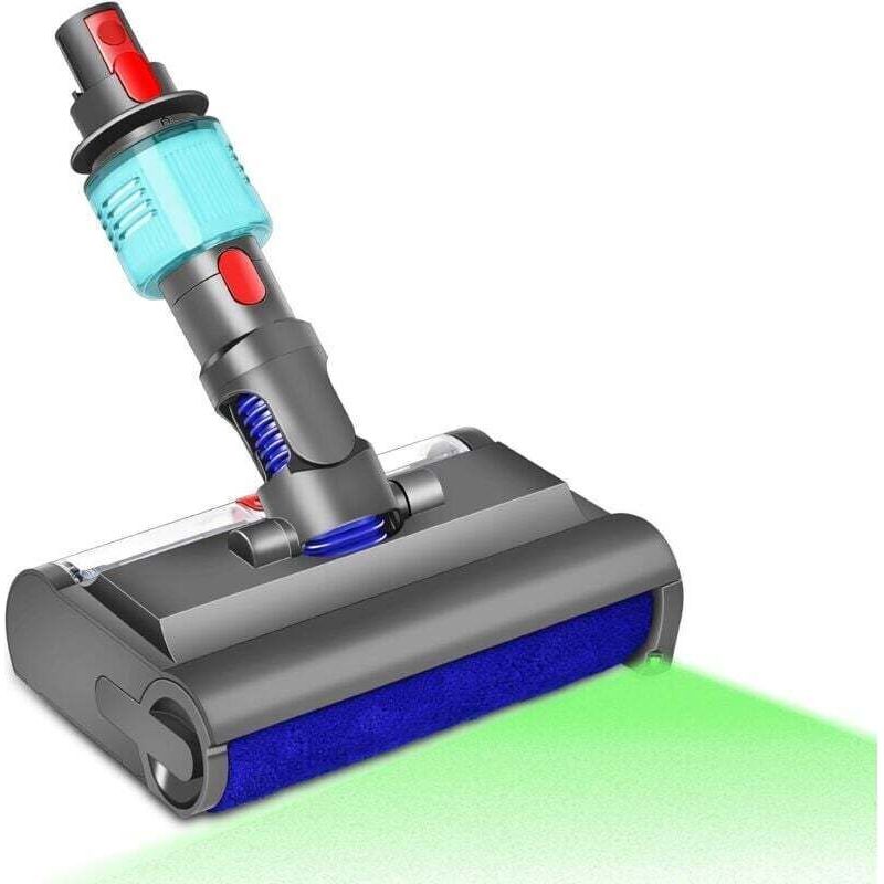Waschbürste Für Dyson V7, V8, V10, V11 Und V15. Saugfähige Faserwalze. Für Nass- Und Trockenreinigung. Grüne Kontrollleuchte Zur Schmutzerkennung.
