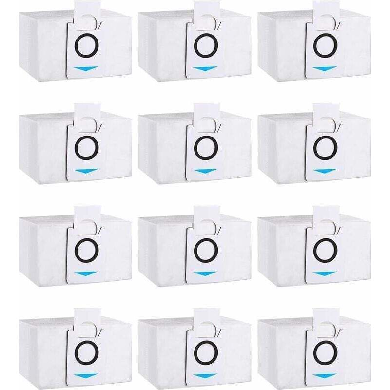 12er-packung Ecovacs Deebot X1 Omni 3,2l Staubsaugerbeutel Mit 2 Filterschichten. 99 % Filterleistung Gegen Staub Und Allergene.
