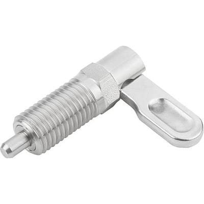 SPERRRIEGEL MIT ANSCHLAG, RECHTS, D=6, M12, FORM:A GRIFF UNBESCH., O. MUTTER, EDELSTAHL