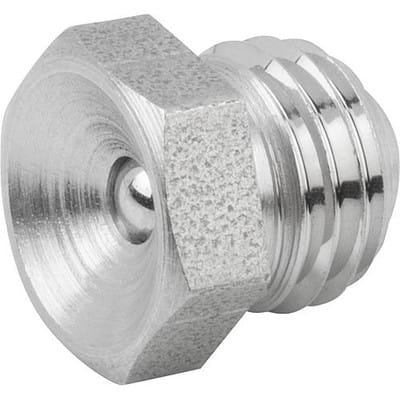 TRICHTERSCHMIERNIPPEL GERADE D=M10X1, FORM:A EDELSTAHL, SECHSKANT