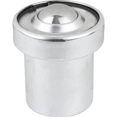 KUGELROLLE MIT FEDERELEMENTEN, FORM:C STAHL, KOMP:EDELSTAHL
