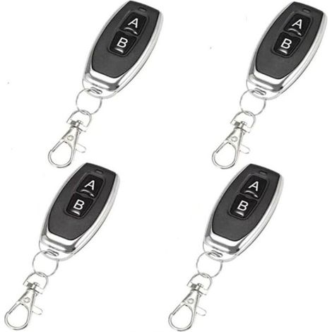 Commande À Distance 433 Mhz Ab Boutons Matal Transmetteur Sans Fil Code , Xu,d'apprentissage Télécommande Intelligente Pour Ouvre Porte De Garage（4 Articles） - Kzq