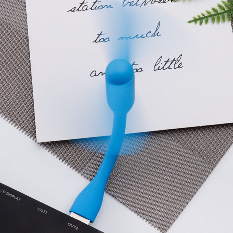 Mini-usb-ventilator Mit Flexiblem Hals, Tragbarer Lüfter Für Zuhause/büro, Taschenformat, Leise, Stromversorgung Über Externe Batterie/laptop/computer