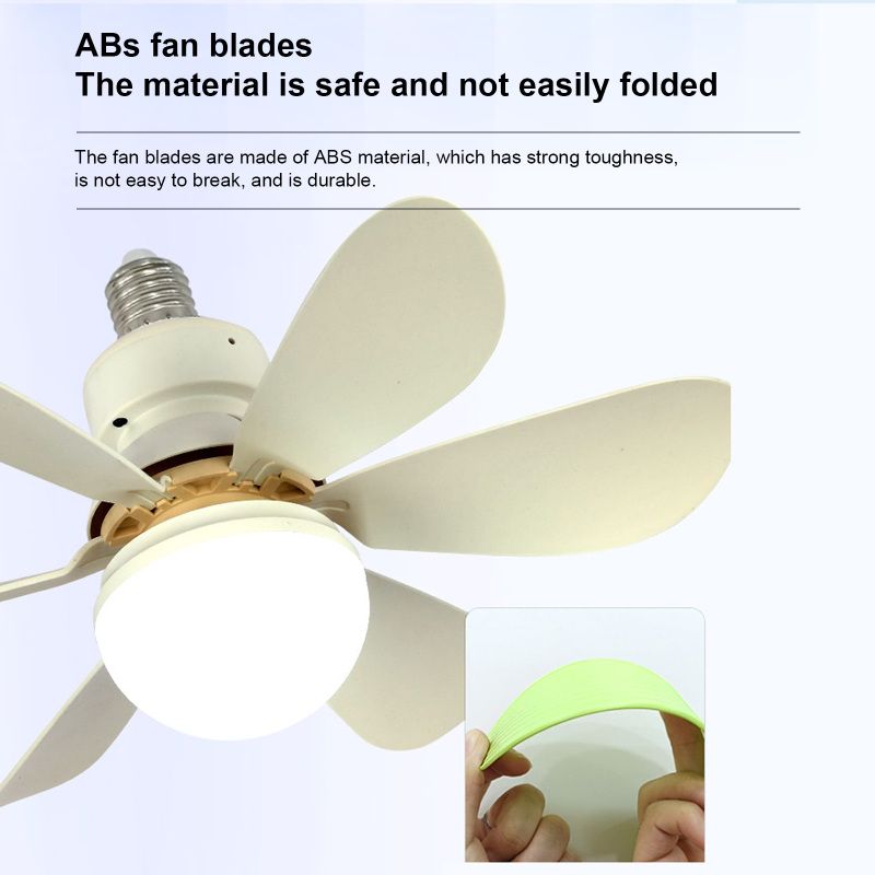 Deckenventilator Mit Integrierter Beleuchtung, Mini-ventilator Mit Licht Für Den Heimgebrauch, Fernbedienung, Einstellbare Farbtemperatur, Dimmbares Nachtlicht, 3 Geschwindigkeitsstufen, M