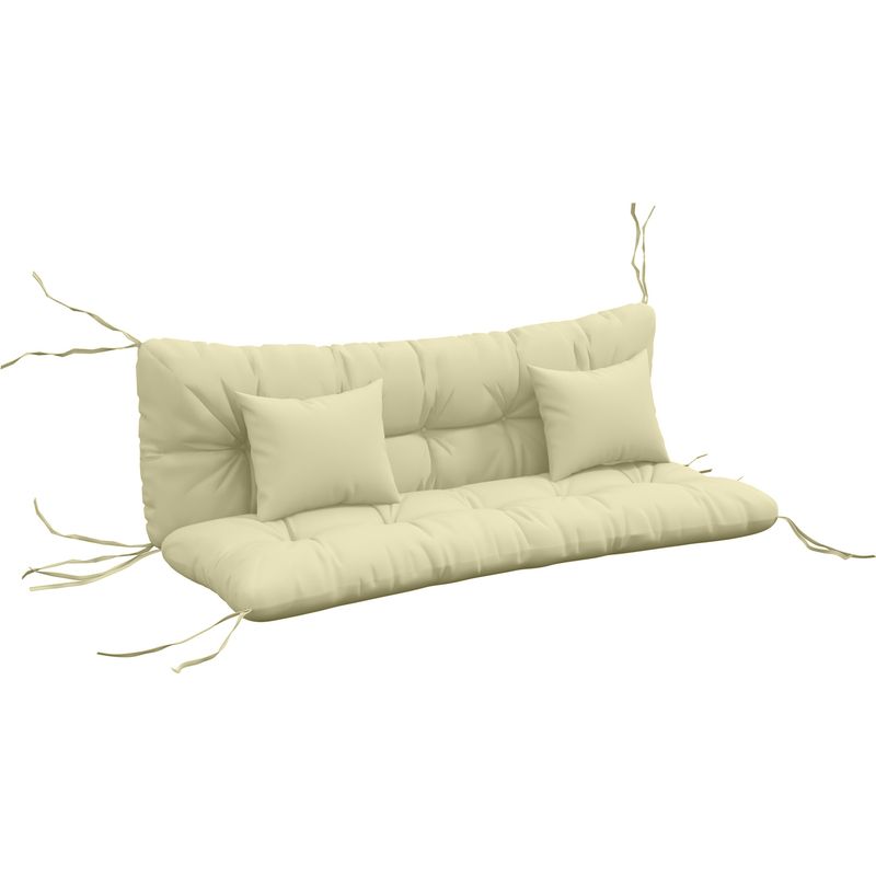 Set Mit 4 Outdoor-kissen Für Gartenschaukeln, Bestehend Aus 1 Sitzkissen, 1 Rückenkissen Und 2 Zierkissen.