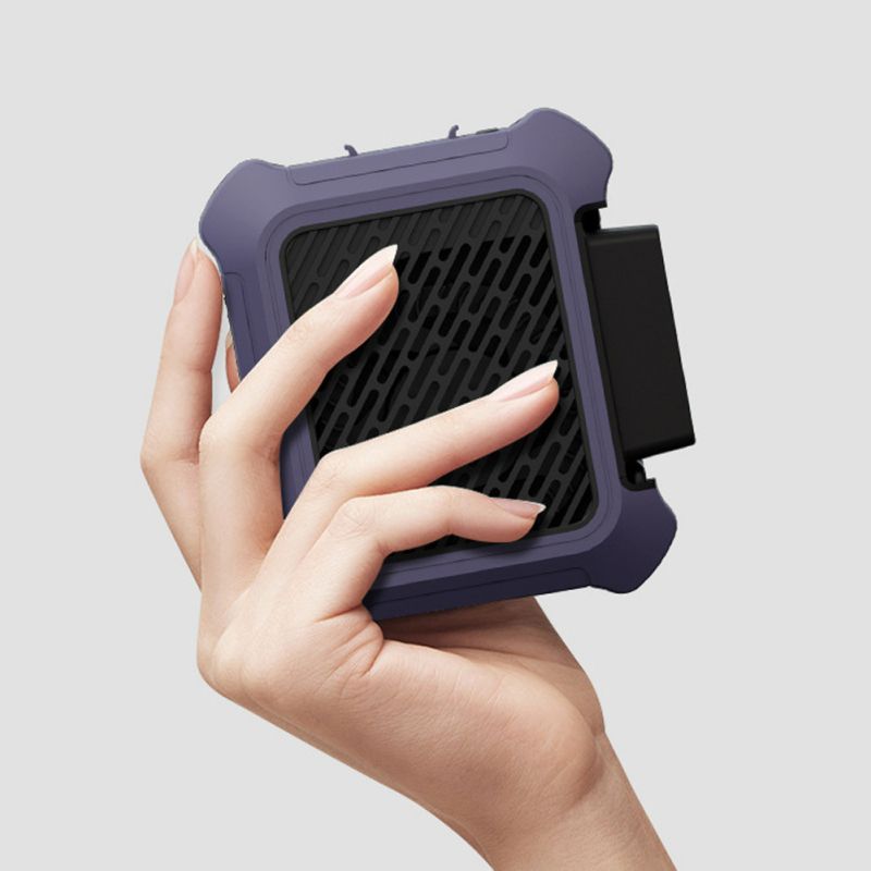 Tragbarer, Per Usb Aufladbarer Ventilator Zur Befestigung Am Gürtel – Ideal Für Camping Und Outdoor-aktivitäten. Multifunktionales, Tragbares Kühlgerät Mit Nachtlichtfunktion.