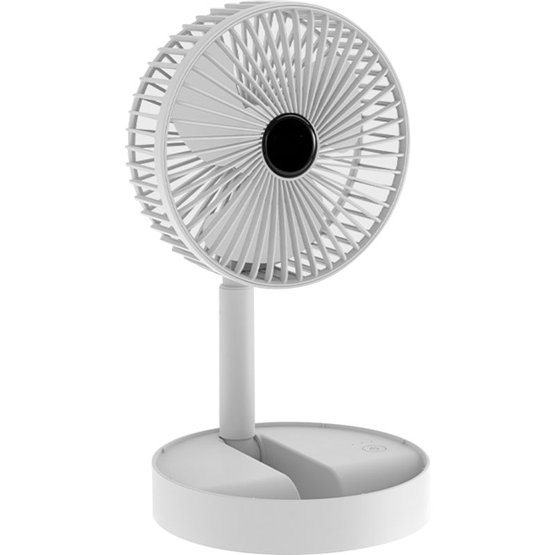 Zusammenklappbarer Teleskopventilator, Kabellos, 2000mah Akku, Usb, Höhenverstellbar, 3 Geschwindigkeitsstufen, Für Den Außen- Und Heimgebrauch.