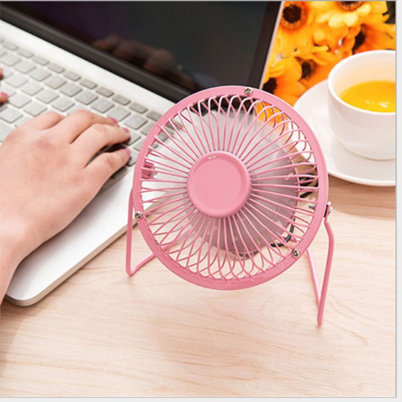Leiser, Tragbarer Tischventilator (10 Cm Durchmesser) Mit Usb-anschluss, Ideal Als Geschenk Oder Für Den Heimgebrauch. Mini-elektroventilator Für Den Großhandel, Aus Schwarzem Schmiedeeisen, 10 Cm Dur