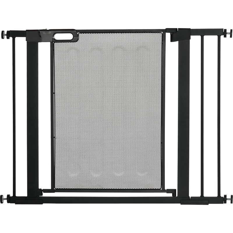 Irovami Sicherheitsgitter Zur Klemmbefestigung Für Treppen, Flure Und Türen, Mit Erweiterungsset, Verstellbare Breite Von 75 Bis 103 Cm – Schwarz