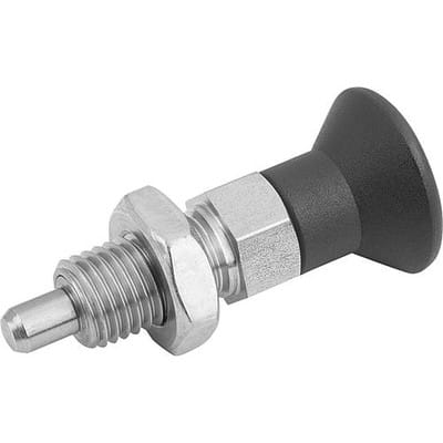 ARRETIERBOLZEN GR.5 D1=M24X2, D=16, FORM:B OHNE RASTNUT MIT KONTERMUTTER, EDELSTAHL UNGEHÄRTET, KOMP:THERMOPLAST
